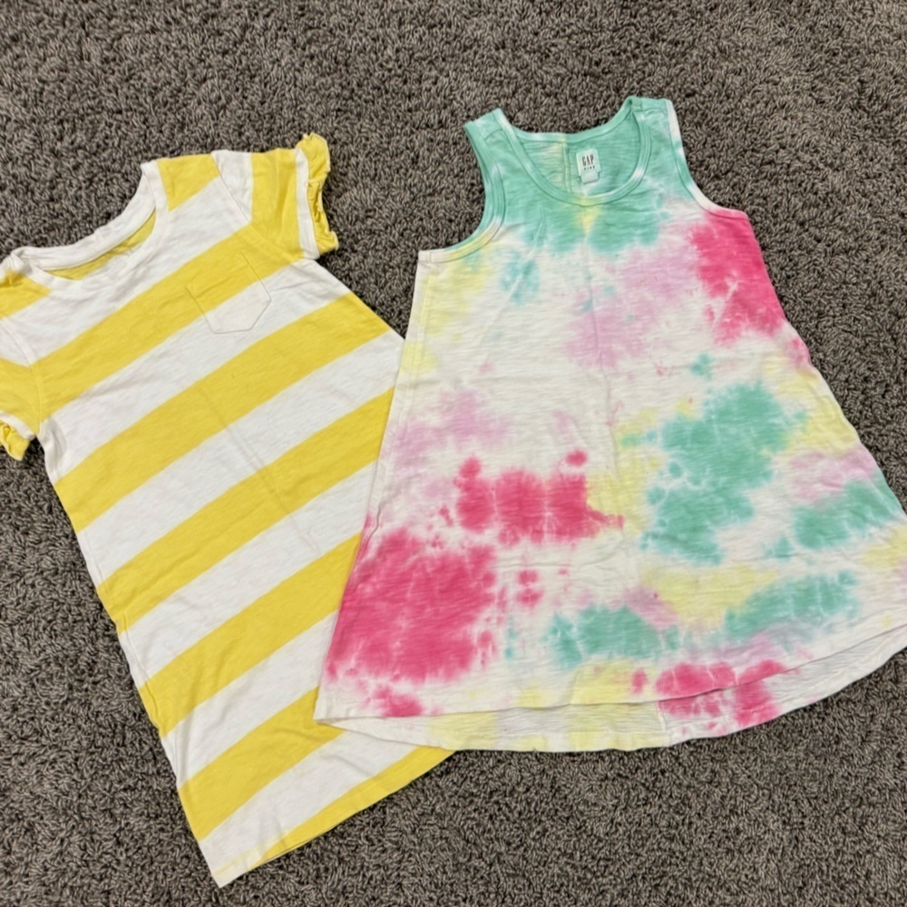 Bundle of 2 GAP brightly colored summer dresses, size 5